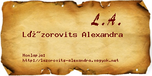 Lázorovits Alexandra névjegykártya